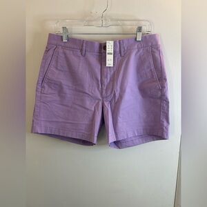 J. Crew Men's Flat Front Shorts in Lavender
